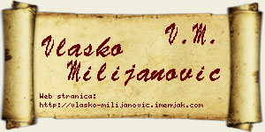 Vlaško Milijanović vizit kartica